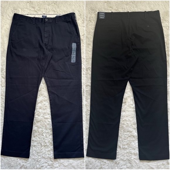 J. Crew Factory Pants Men’s Straight-Fit Flex Chino Classic Black 38x32 NWT New - Picture 4 of 12